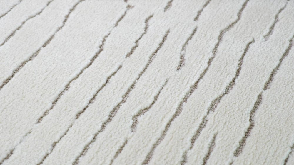 5' X 8' Beige and Gray Abstract Power Loom Distressed Non Skid Area Rug