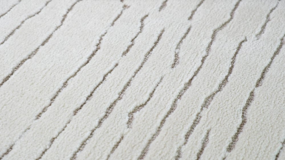 5' X 8' Beige and Gray Abstract Power Loom Distressed Non Skid Area Rug