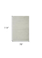 7' X 10' Beige and Gray Abstract Power Loom Distressed Non Skid Area Rug