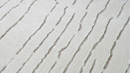 7' X 10' Beige and Gray Abstract Power Loom Distressed Non Skid Area Rug