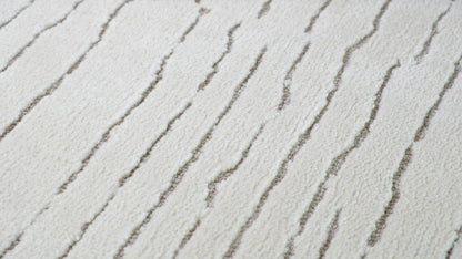 7' X 10' Beige and Gray Abstract Power Loom Distressed Non Skid Area Rug