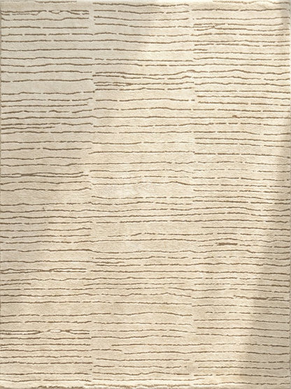 7' X 10' Beige and Gray Abstract Power Loom Distressed Non Skid Area Rug
