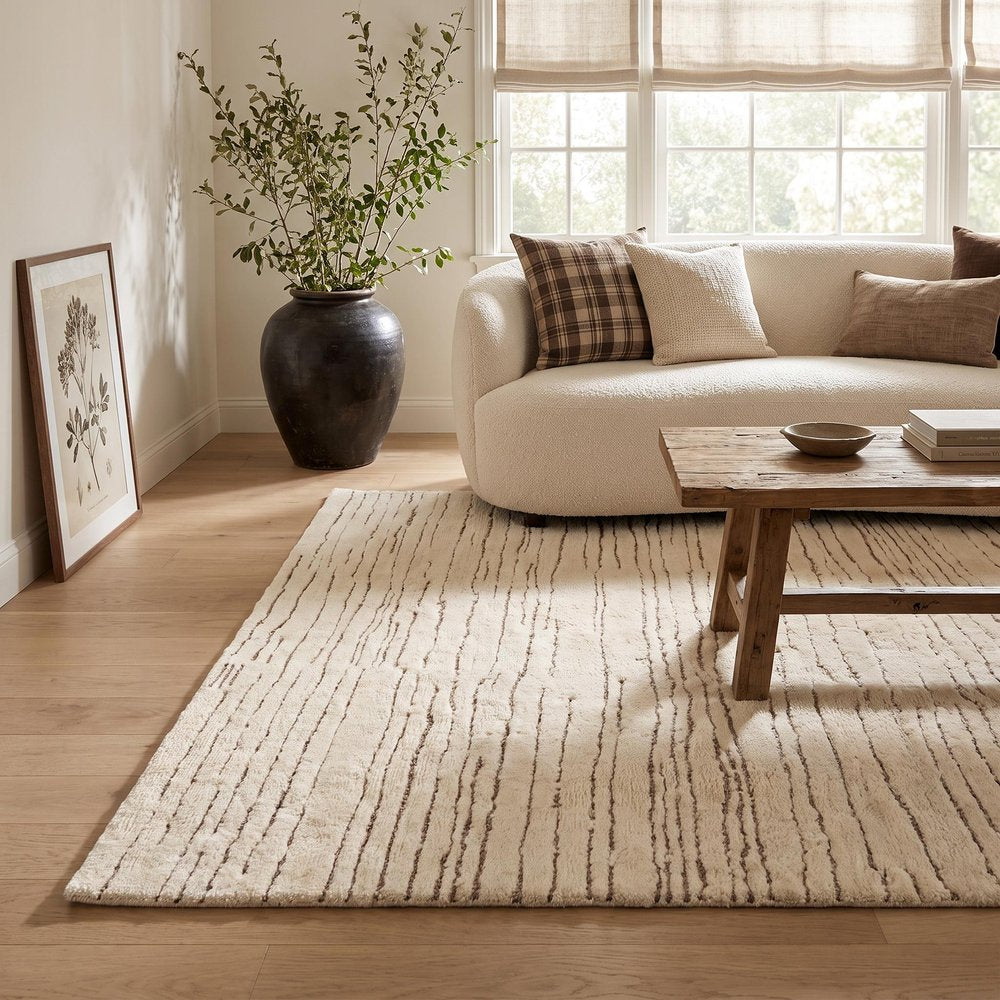 7' X 10' Beige and Gray Abstract Power Loom Distressed Non Skid Area Rug