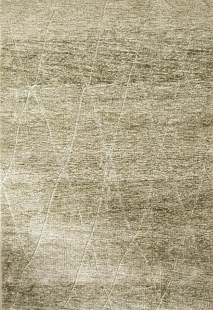 5' X 8' Green and Ivory Geometric Power Loom Distressed Non Skid Area Rug
