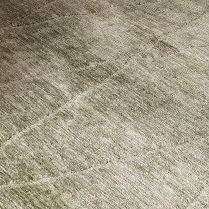 7' X 10' Green and Ivory Geometric Power Loom Distressed Non Skid Area Rug