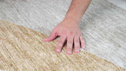 8' X 11' Beige and Brown Abstract Power Loom Distressed Non Skid Area Rug