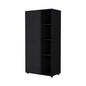 35" Black Wood Single Drawer Dresser