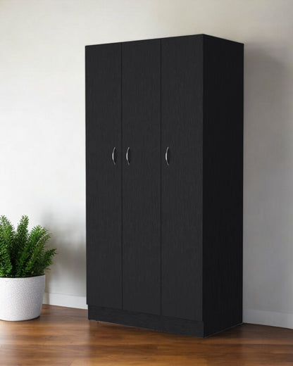 35" Black Two Drawer Combo Dresser