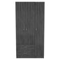 35" Dark Gray Two Drawer Combo Dresser