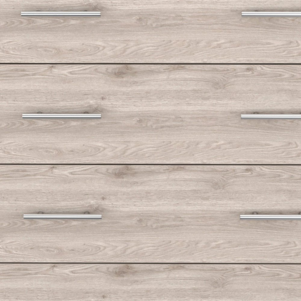 33" Oak Wood Four Drawer Dresser