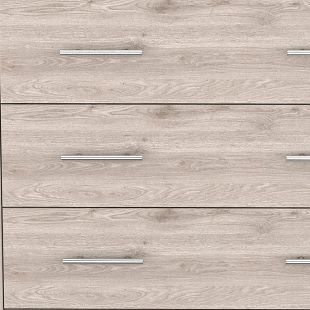 33" Oak Wood Four Drawer Dresser