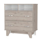 32" Oak Wood Two Drawer Dresser