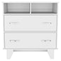 32" White Two Drawer Dresser