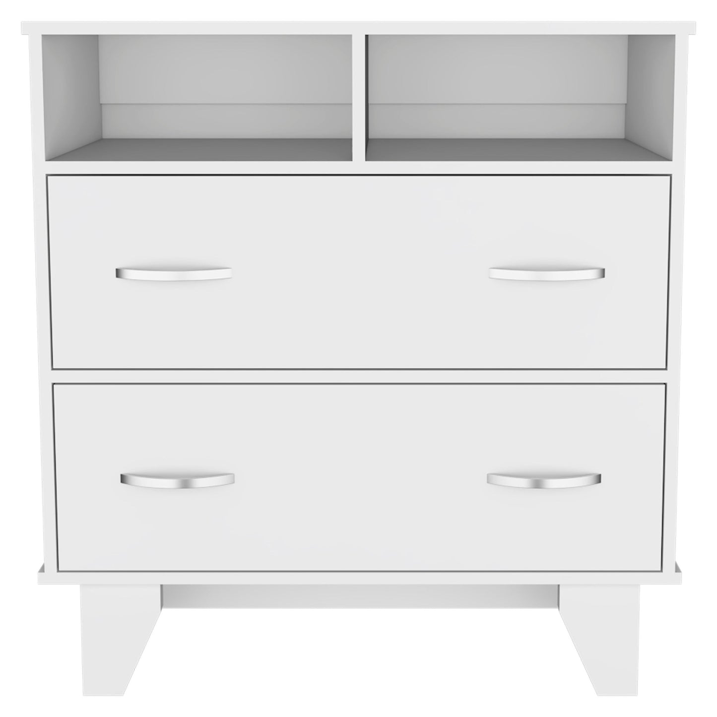 32" White Two Drawer Dresser