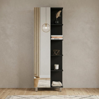 20" Black Accent Cabinet With Nine Shelves