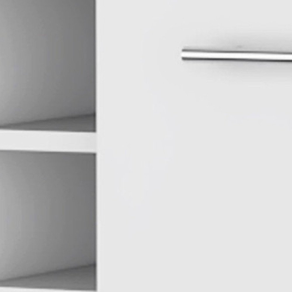 White Rolling Bar Cart With Wine Storage