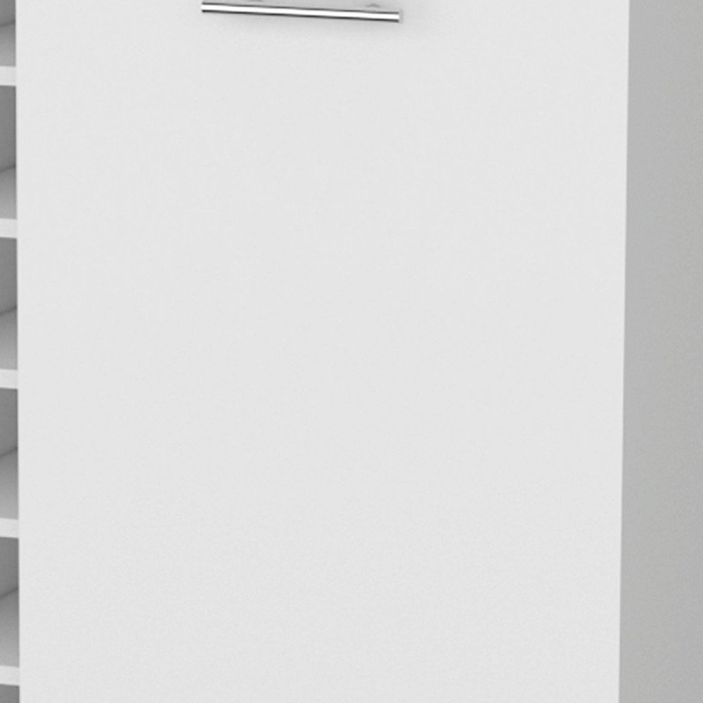 White Rolling Bar Cart With Wine Storage