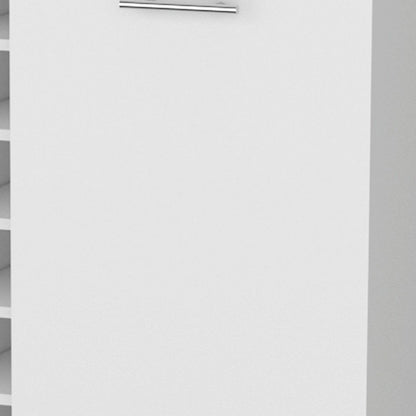 White Rolling Bar Cart With Wine Storage