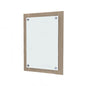 28" Brown Wood Framed Accent Mirror