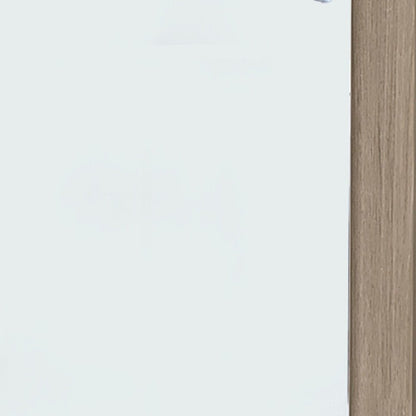 28" Brown Wood Framed Accent Mirror