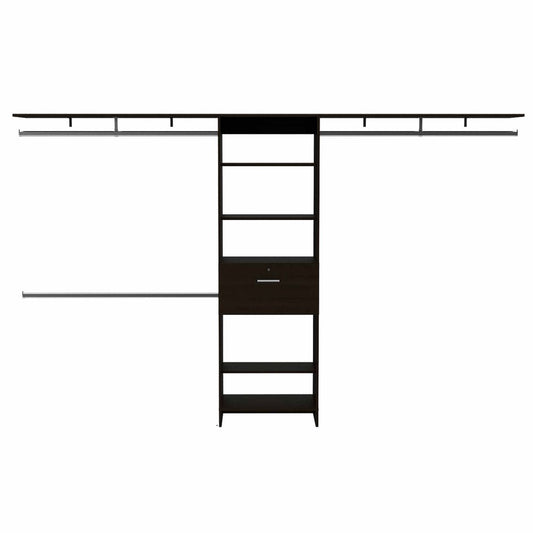 118" Black Wood Closet System