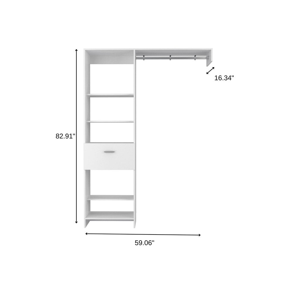 59" White Wood Triple Dresser