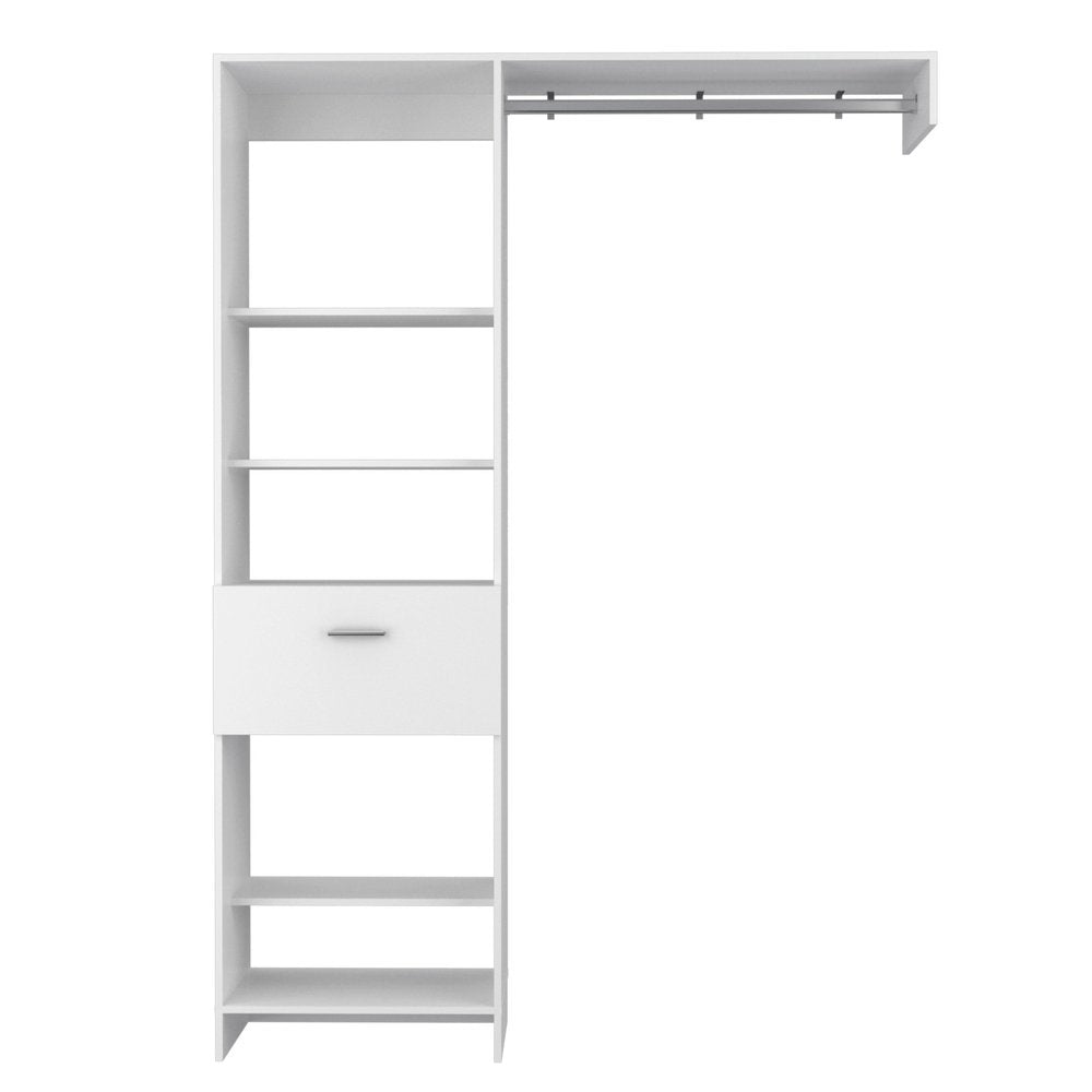 59" White Wood Triple Dresser