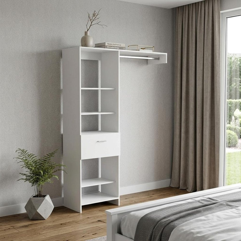 59" White Wood Triple Dresser