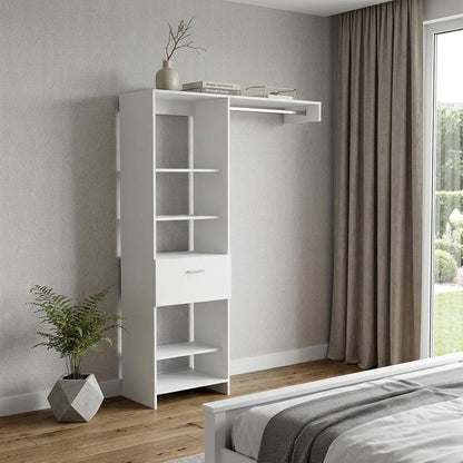 59" White Wood Triple Dresser