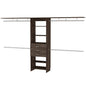 118" Dark Brown Wood Closet System
