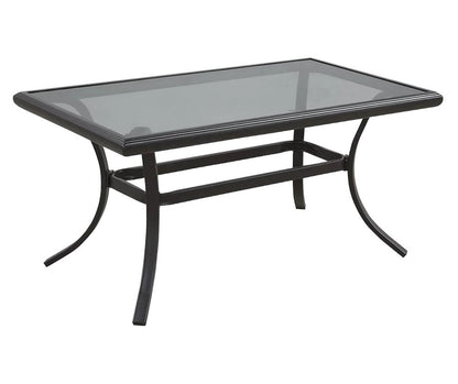 21" Black Metal Outdoor Coffee Table