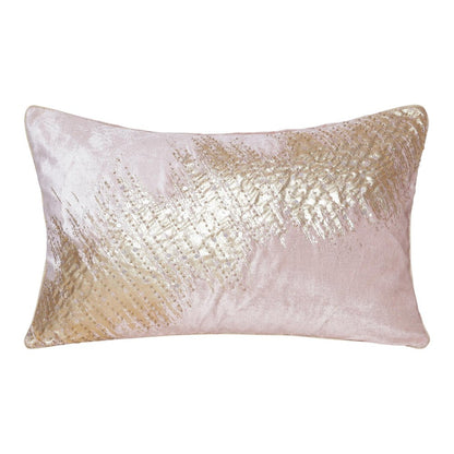 20" Blue Geometric Throw Pillow with Beads