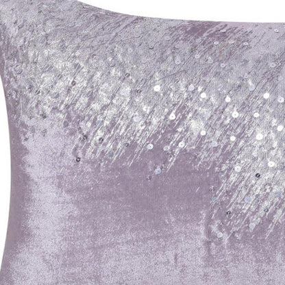20" Blue Geometric Throw Pillow with Beads