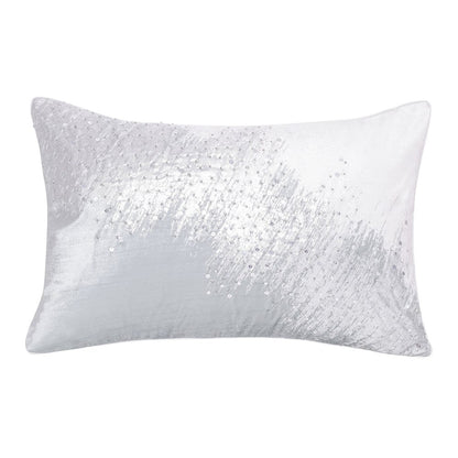 20" X 20" Ivory Safari Animals Abstract Polyester Zippered Pillow With Beads