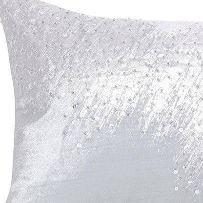 16" X 24" Gold Abstract Polyester Zippered Pillow With Beads