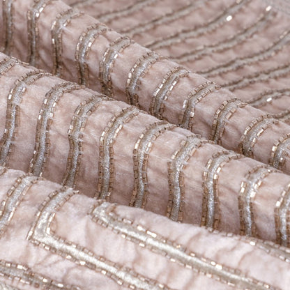 20" X 20" Pink Geometric Polyester Zippered Pillow With Beads