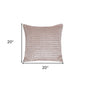20" Pink Geometric Throw Pillow with Beads