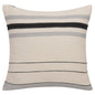 20" Brown And Ivory Striped Cotton Throw Pillow