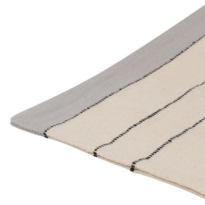 20" Brown And Ivory Striped Cotton Throw Pillow