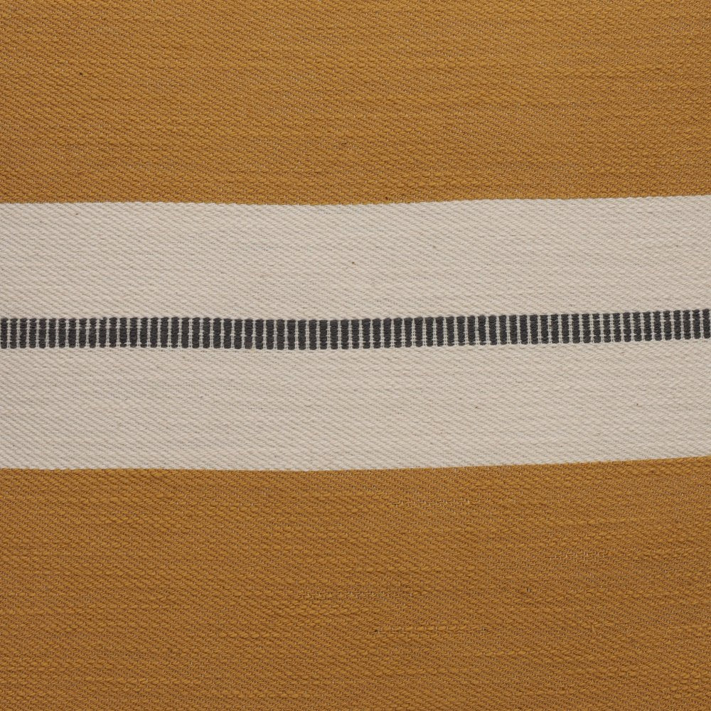 20" X 20" Brown Striped Cotton Zippered Pillow