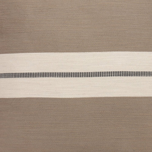 20" X 20" Yellow Striped Cotton Zippered Pillow