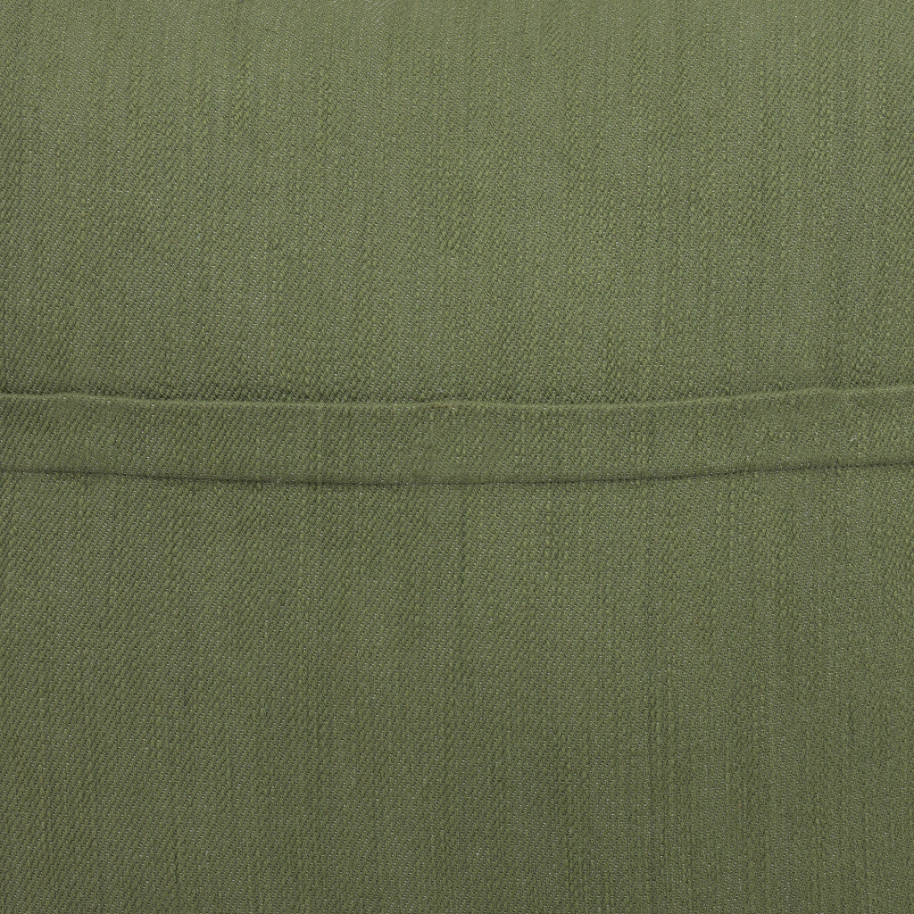 20" Sage Green Cotton Throw Pillow With Buttons