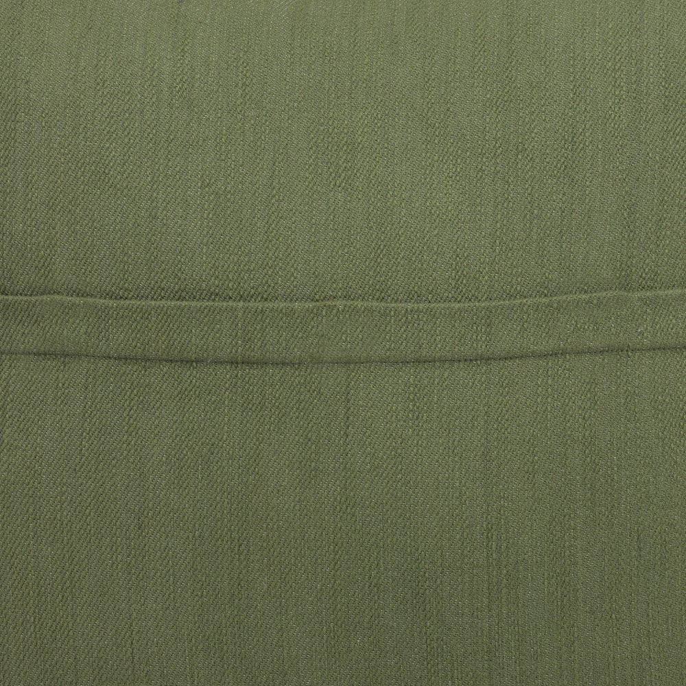 20" Forest Green Cotton Throw Pillow With Buttons