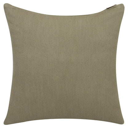 20" Sage Green Cotton Throw Pillow With Buttons