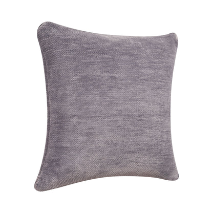 20" X 20" Gray Chenille Zippered Pillow