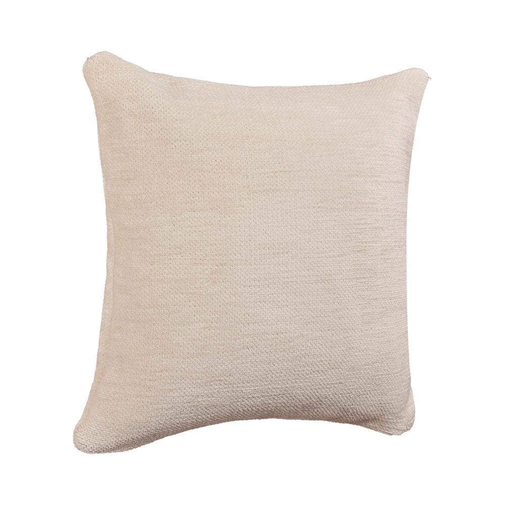 20" Ivory Chenille Throw Pillow
