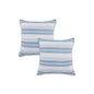 Set of Two 18" X 18" Yellow Beach Chevron Cotton Zippered Pillow