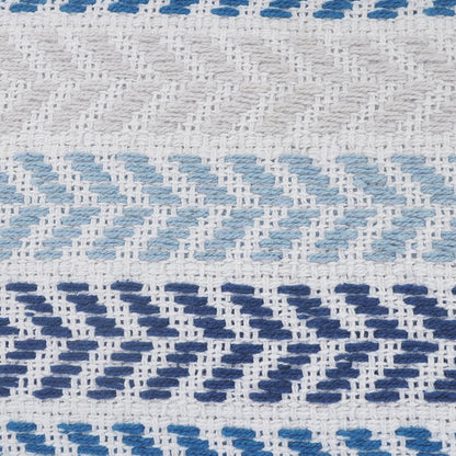 Set of Four 18" X 18" Yellow Beach Chevron Cotton Zippered Pillow