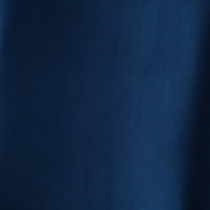 Set of Two Tufted Navy Blue and Espresso Upholstered Velvet Dining Side Chairs