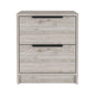 19" Gray Wood Two Drawer Nightstand